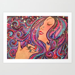 Wind in her hair: Zelda Fitzgerald Art Print