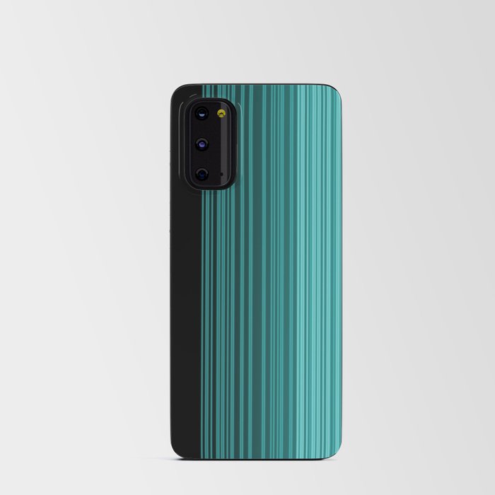 Black to turquoise stripes Android Card Case