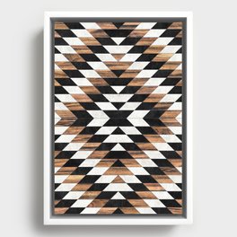 Urban Tribal Pattern No.13 - Aztec - Concrete and Wood Framed Canvas