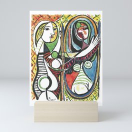 Picasso - Girl Before Mirror 1932 - Artwork for Prints Posters Tshirts Men Women and Kids Mini Art Print