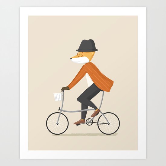 Mr. Fox is on His Way Art Print