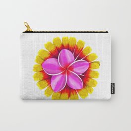 Big Yellow and Pink Flower Carry-All Pouch