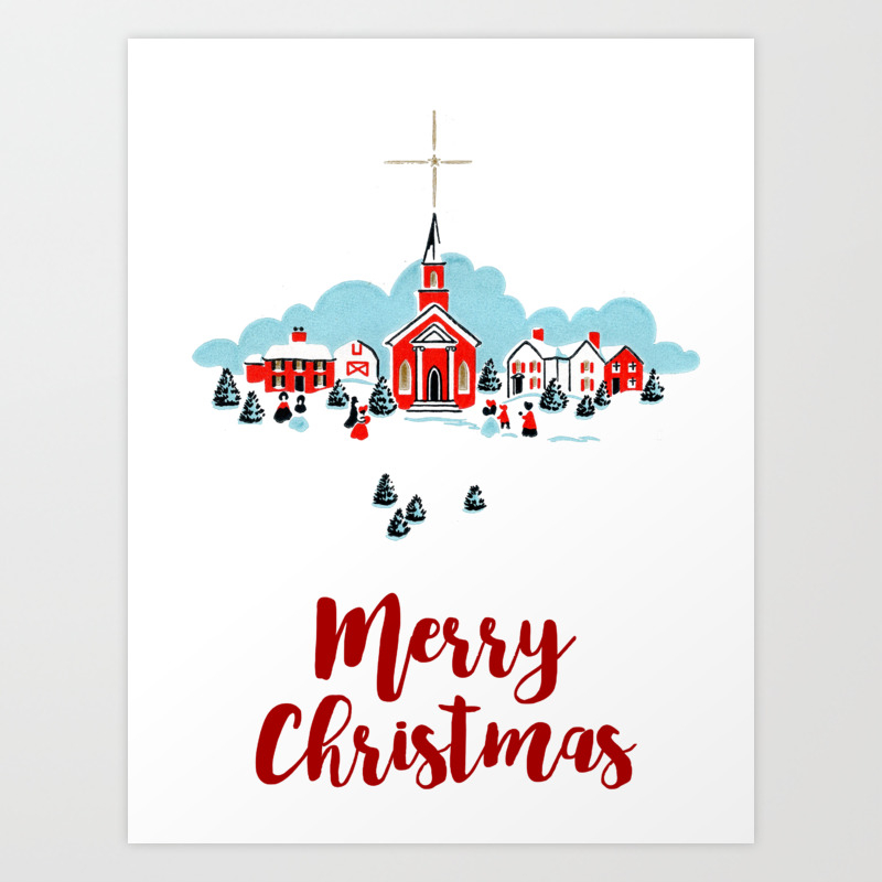 Merry Christmas Vintage Church Drawing Art Print By Moonfluff Society6 Charlie brown christmas tree meme. merry christmas vintage church drawing art print by moonfluff