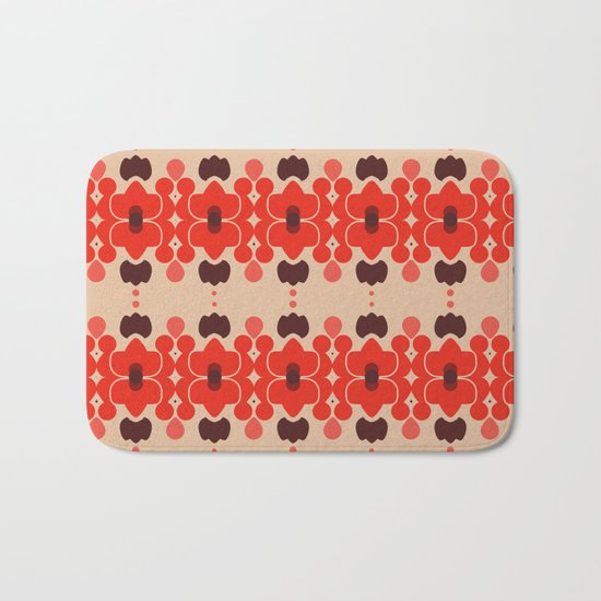 Red pattern rouge 6 Bath Mat