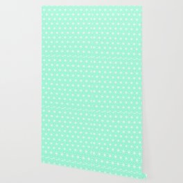 Aqua Geometric Isosceles Triangle Pattern Wallpaper