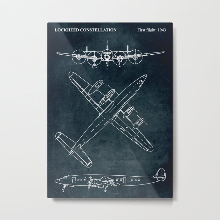 LOCKHEED CONSTELLATION - First flight 1943 Metal Print