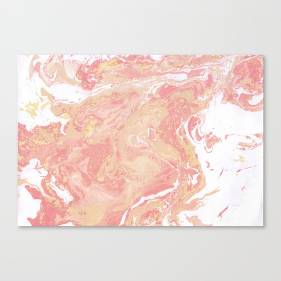 Marble texture background pastel cream shades . Canvas Print