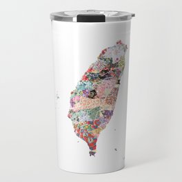 Taiwan map portrait Travel Mug