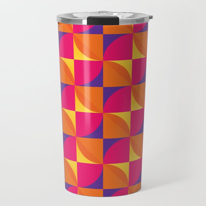Retro - pattern, 70s, print Travel Mug