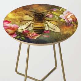 Honey bee floral vintage dream Side Table