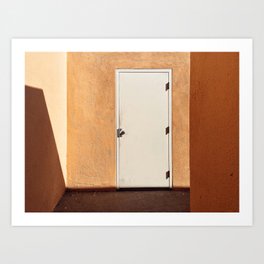 Doors of Los Angeles - Orange and White Art Print