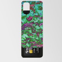pink and green floral fairy bed Android Card Case