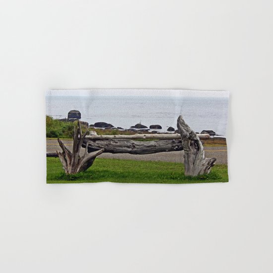 Driftwood Fence and the Sea Hand & Bath Towel