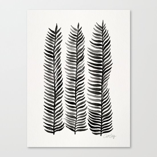 Black Seaweed Canvas Print