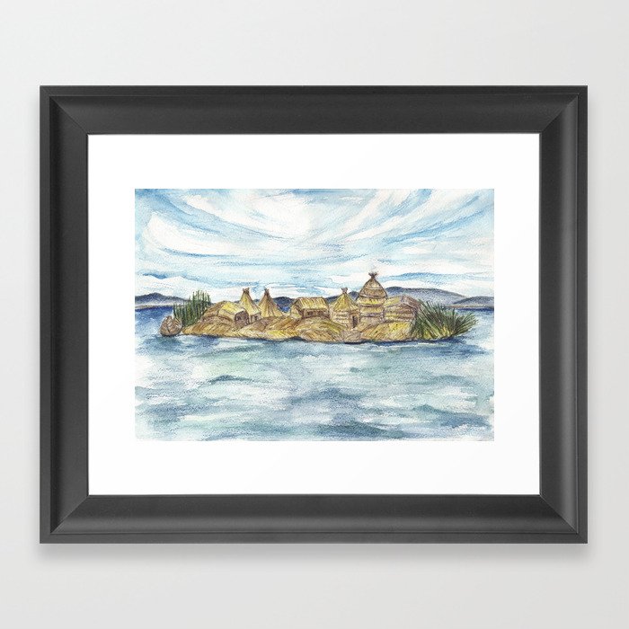 Uros islands Framed Art Print