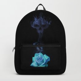 Pale Blue Rose - Smoke skull Backpack