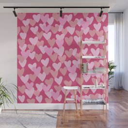 Love On My Mind - soft pink Wall Mural