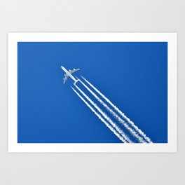 Flying High Art Print | Flying, Holiday, Color, Trail, Sky, Travel, Aviation, Flight, Plane, Photo 