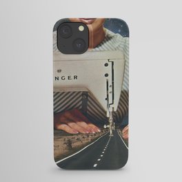 This is how a road gets made - Sewing Machine/ A mindful journey  iPhone Case