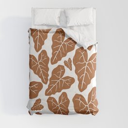 Brown leaves pattern Comforter