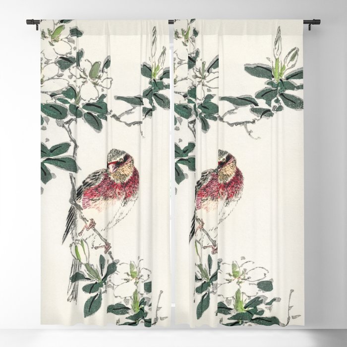 Japanese Long-tailed Rosefinch Blackout Curtain