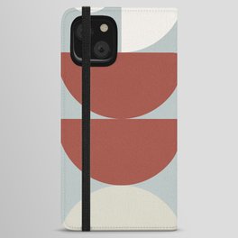 Mid Century Modern Geometric Shapes iPhone Wallet Case