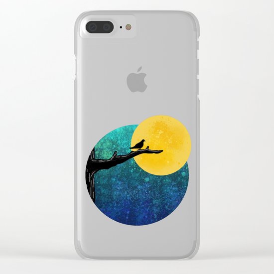 black bird Clear iPhone Case