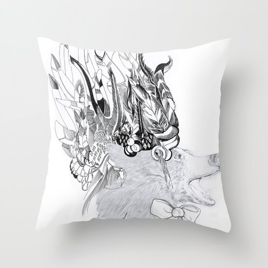 Cherokee Bear Throw Pillow