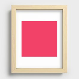 Color 036 - Hot Pink, Coral, Vibrant, Love, Passion, Wine Recessed Framed Print