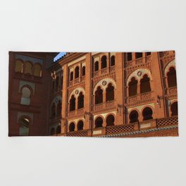 Spain Photography - Famous Bullring In The City Of Madrid Beach Towel