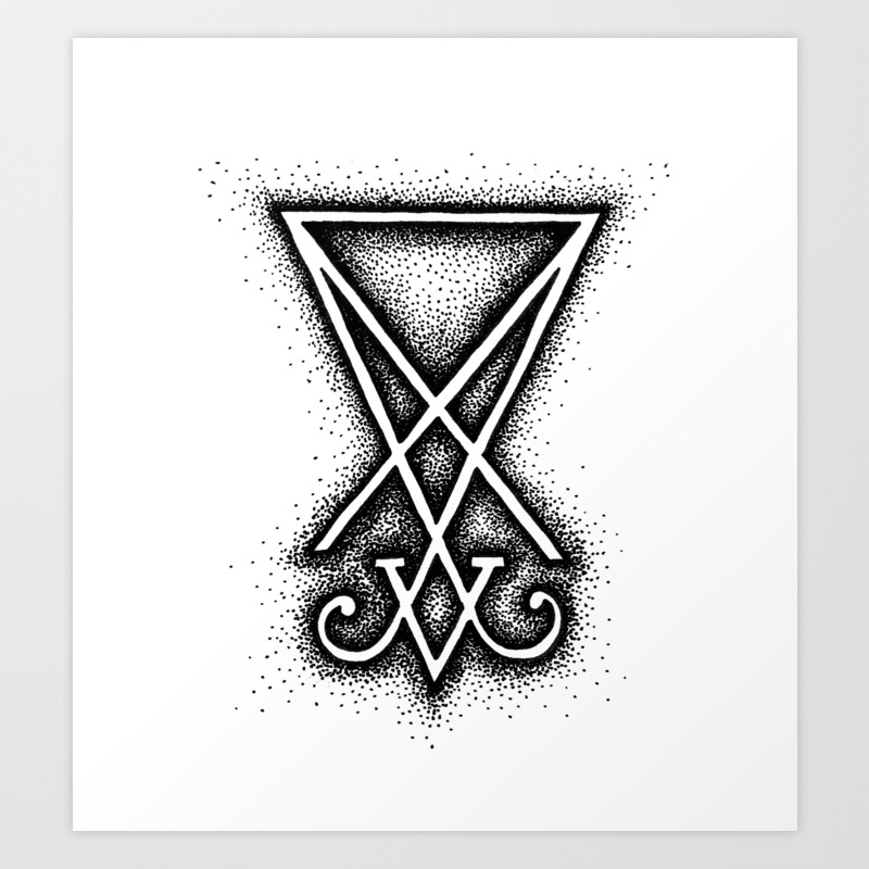 Sigil Of Lucifer Art Print By Herbivoreross Society6