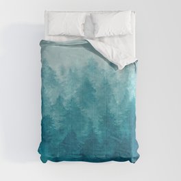 Misty Pine Forest 2 Comforter