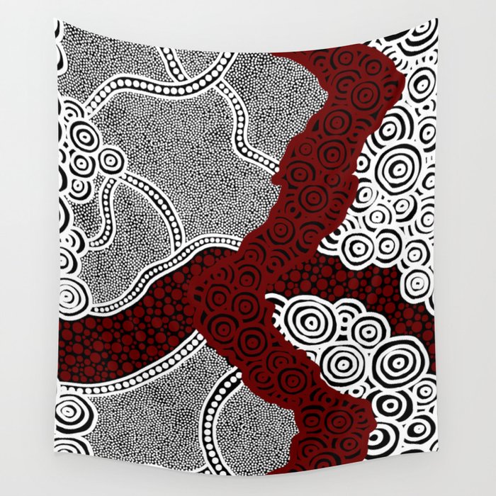 Authentic Aboriginal Art  - Untitled Wall Tapestry