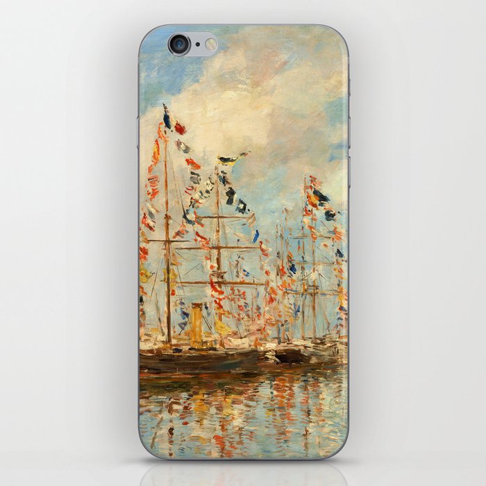 Yacht Basin at Trouville-Deauville by Eugene Boudin iPhone Skin