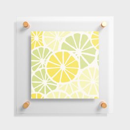 Lemon Slices Pattern Floating Acrylic Print