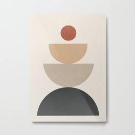 Geometric Modern Art 31 Metal Print | Illustration, Curated, Art, Color, Balance, Modern, Collage, Circle, Shape, Graphicdesign 