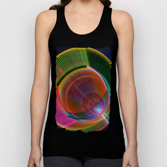 Colourful geometric abstract Unisex Tank Top