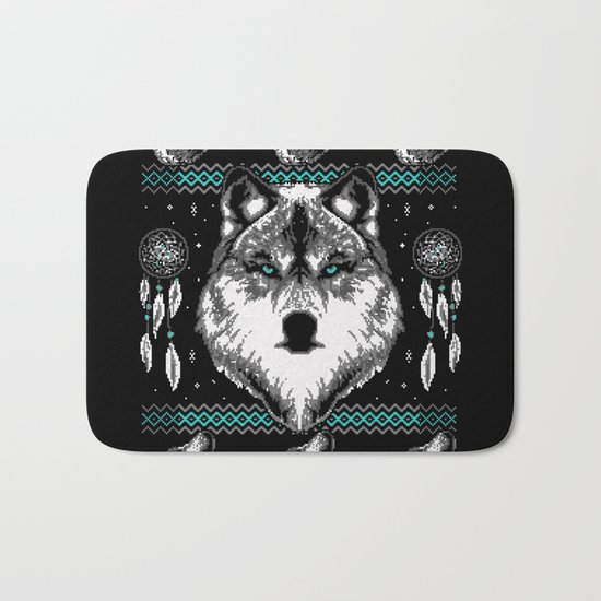 Merry Wolfmas Bath Mat
