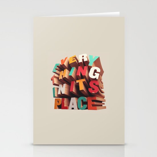 Everything In Its Place Stationery Cards