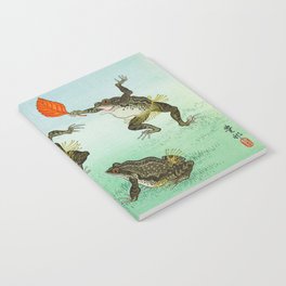 Frogs Wrestling by Ohara Koson Notebook