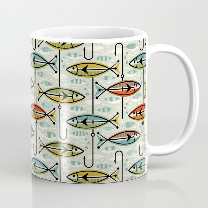Vintage Color Block Fish Coffee Mug
