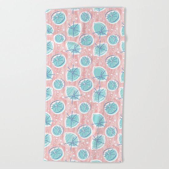 Atomic Lemonade_Rose Quartz Beach Towel