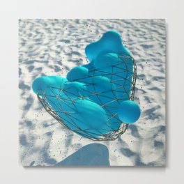 Anamorphic Jewel Metal Print | Weird, Sand, Digital, Sunshine, Pop Art, Beach, Geometric, Graphicdesign, Shiny, Render 