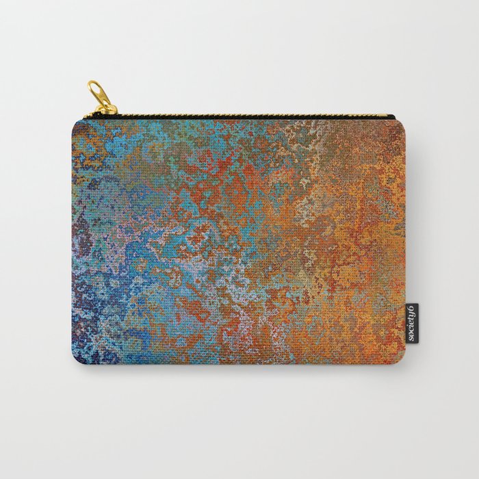Vintage Rust, Copper and Blue Carry-All Pouch