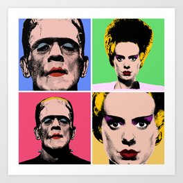 Mr. and Mrs. Frankenstein Art Print