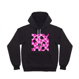Pink Checkered Melting Smiley Hoody