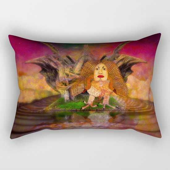 Wisdom only spreads its wings when souls true light begins to sing Rectangular Pillow