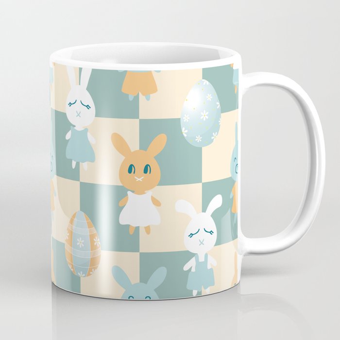 Easter Rabbits On A Chess Board Coffee Mug