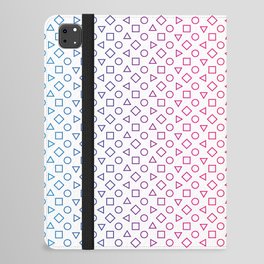 #PrideMonth Shape Design Outlines of rotating squares and triangle with circles pattern iPad Folio Case