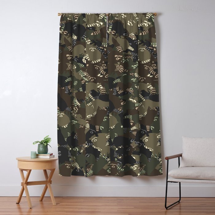 Raccoon Camouflage Blackout Curtain By Dima V Society6